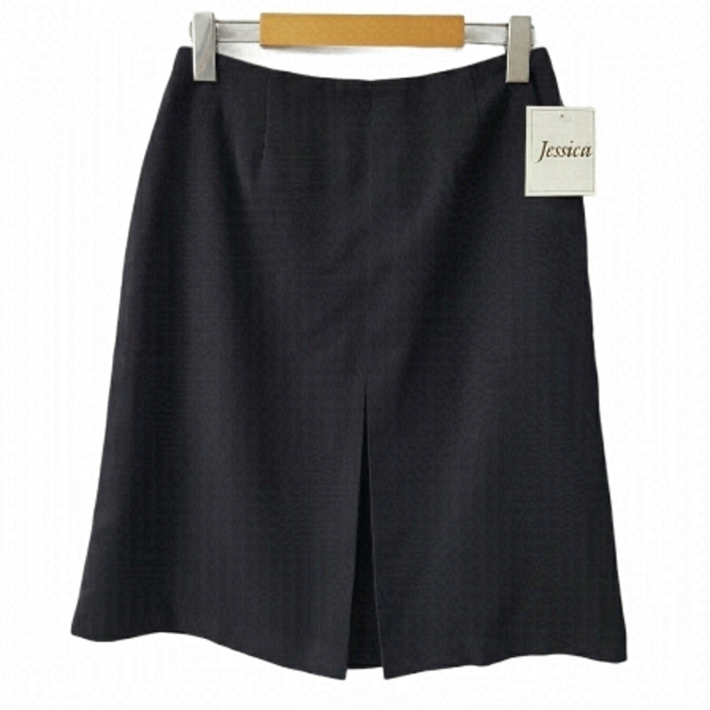 Black Front Pleat Skirt Size 8 Vintage